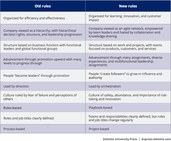 Organizzazione gerarchica vs organizzazione agile